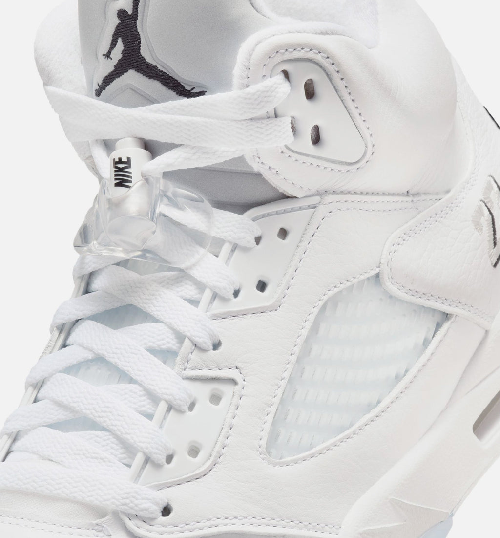 Air Jordan 5 Retro OG White Metallic 男款运动鞋 | 白/金属銀/黑配色