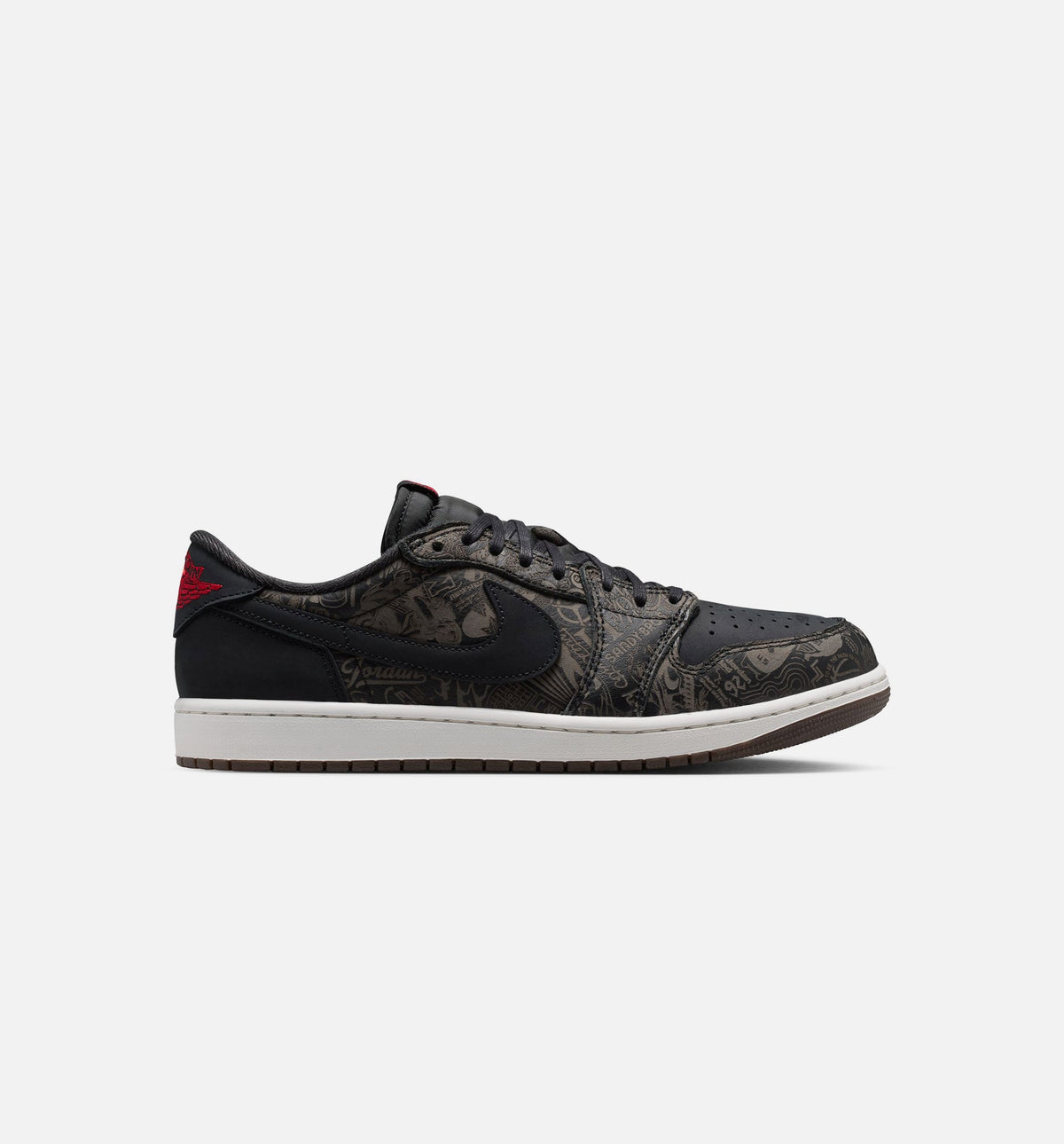 Air Jordan 1 Retro Low OG Laser Black And Varsity Red 男款低帮运动鞋 | 黑/全成红/白配色