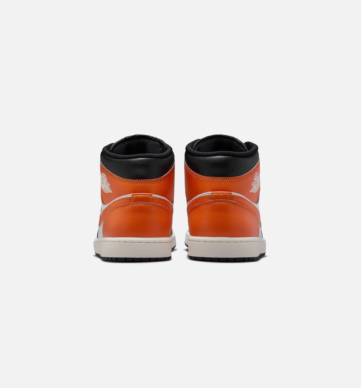 Air Jordan 1 Mid 男款生活方式运动鞋 - 海星色白色帆布白黑色