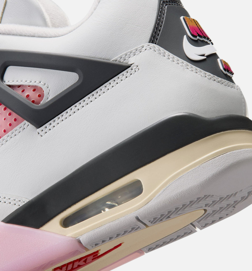 Air Jordan 4 Retro Comic 男款运动鞋 | 白/火粉/烟灰配色