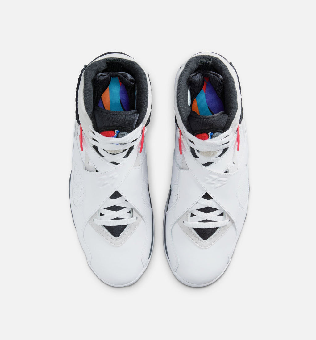 Air Jordan 8 Retro 男款生活方式运动鞋 - 白色黑色真红