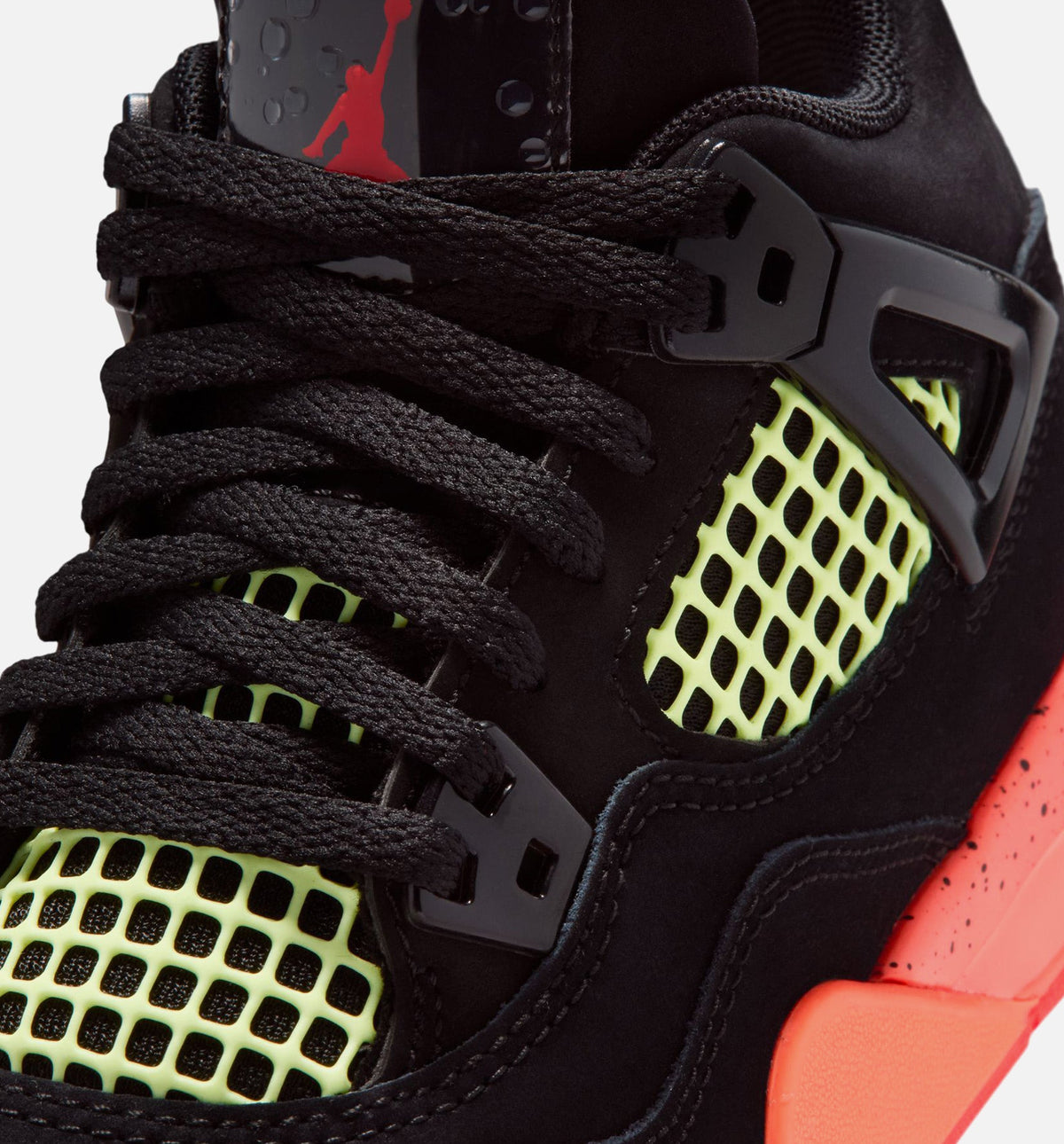 Air Jordan 4 Retro Black Infrared 23 小幼儿运动鞋 | 黑/红外线23/亮芒果配色