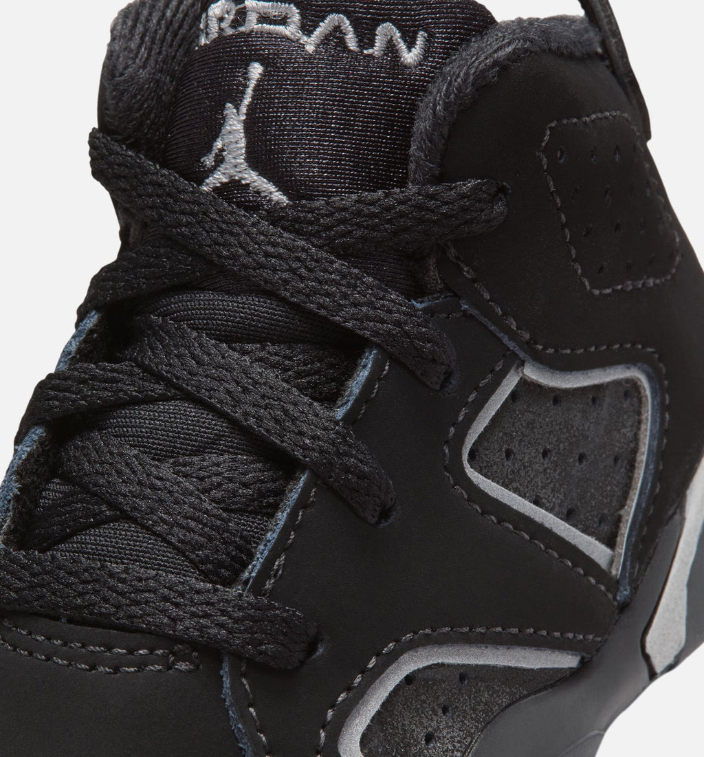 Air Jordan 6 Cap & Gown 婴幼儿运动鞋 | 黑/反光銀配色