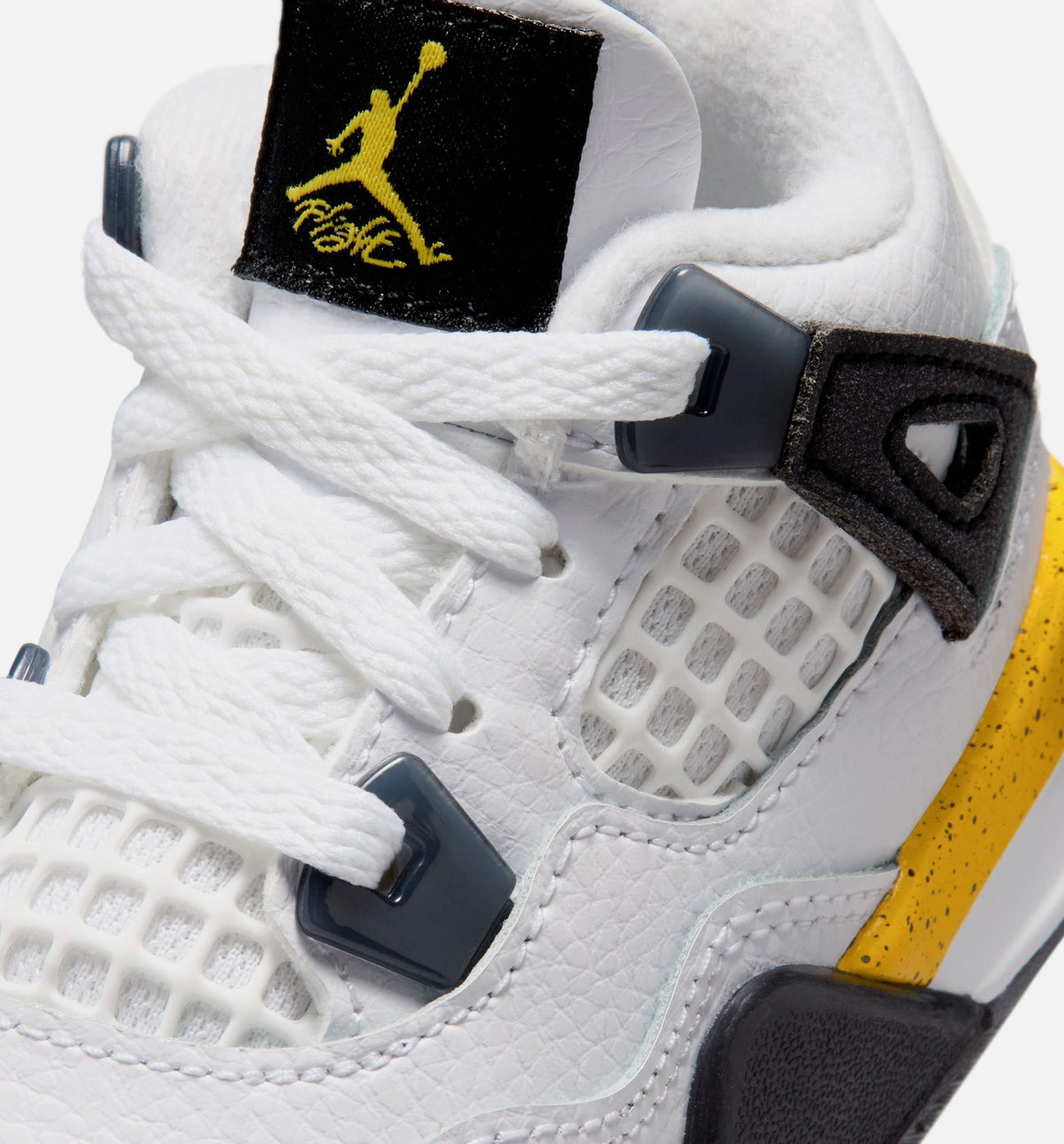 Air Jordan 4 Retro Rare Air Tour Yellow 婴幼儿运动鞋 | 白/深蓝灰/黑/巡回黄配色