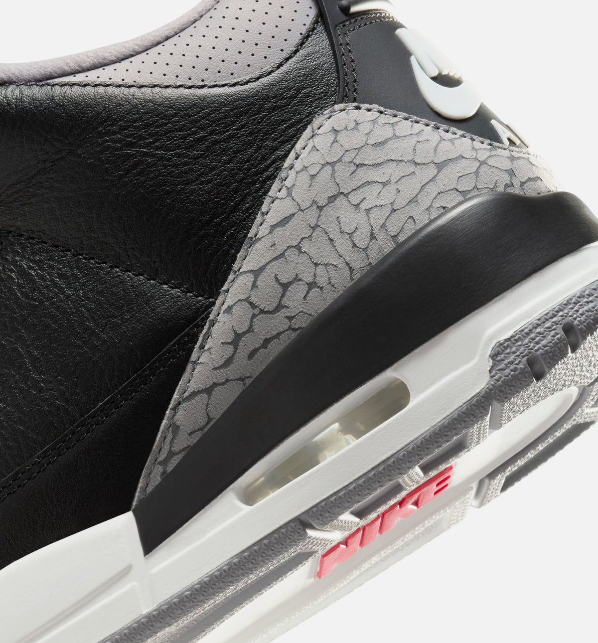 Air Jordan 3 Retro Black Cement 男款运动鞋 | 黑/火红/水泥灰/白配色
