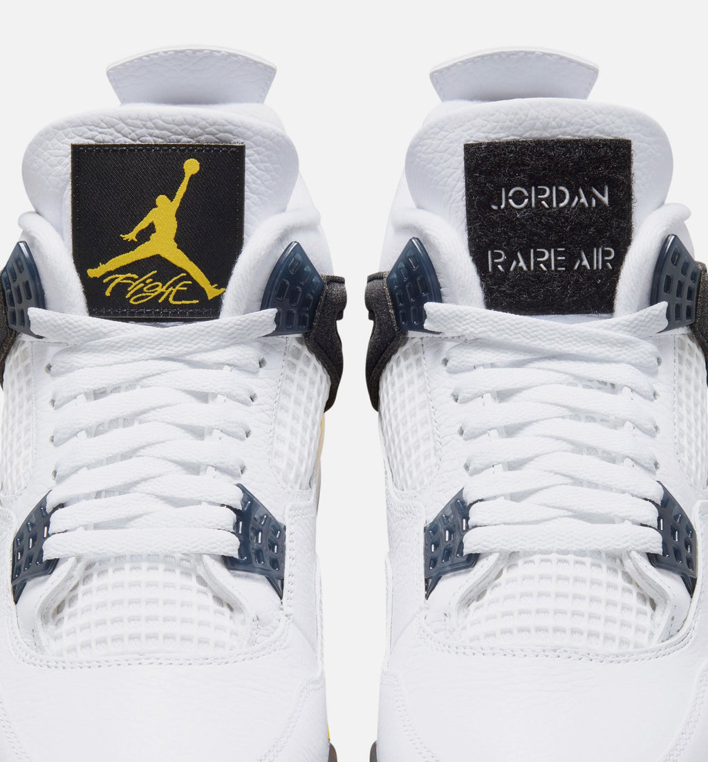 Air Jordan 4 Retro Rare Air Tour Yellow 男款运动鞋 | 白/深蓝灰/黑/巡回黄配色
