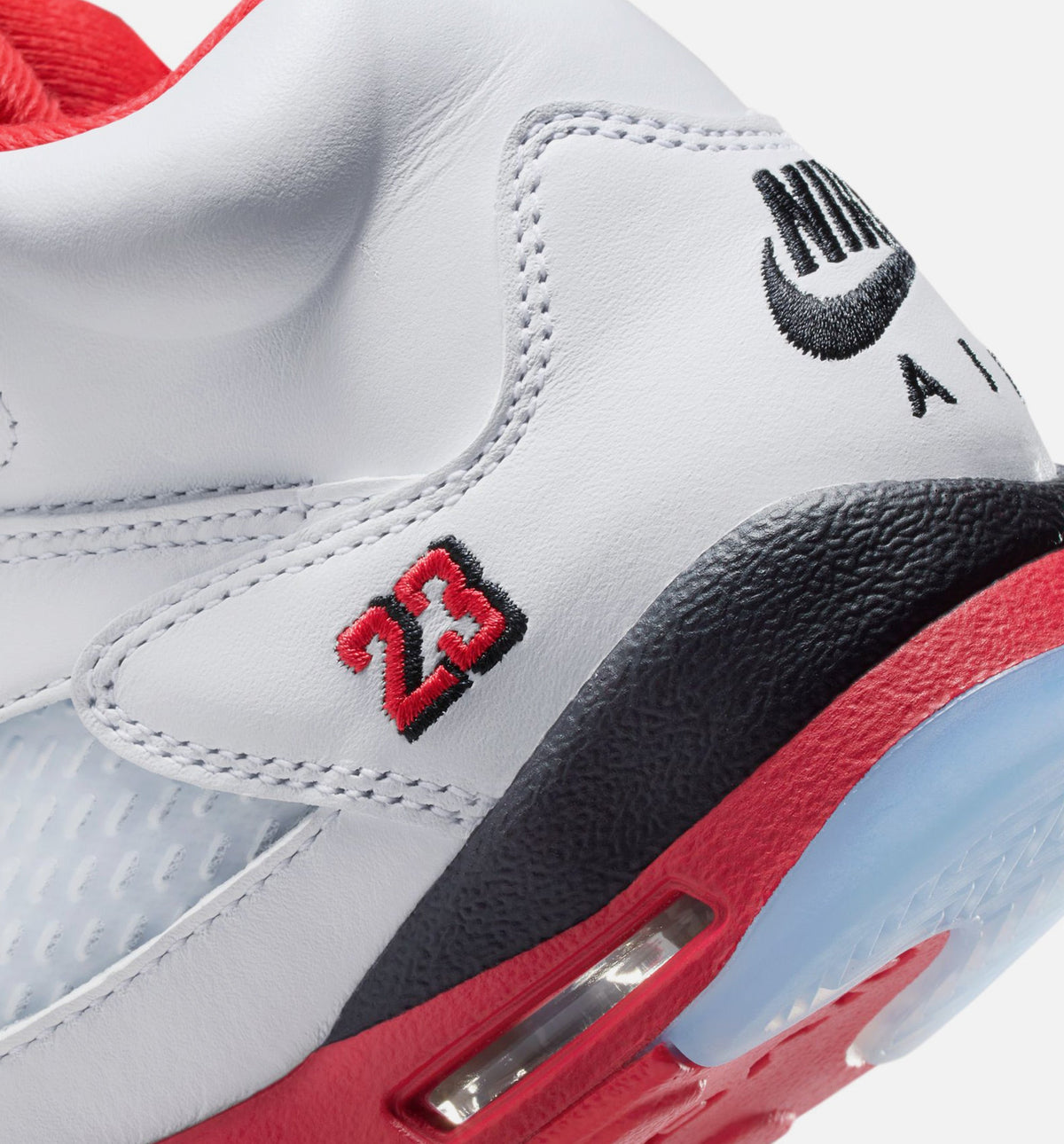 Air Jordan 5 Retro Fire Red 大童运动鞋 | 白/火红/黑配色