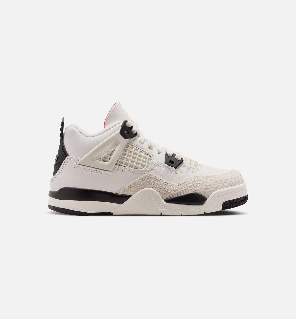 Air Jordan 4 Retro Flight Club 小幼儿运动鞋 | 帆白/黑/大学红配色