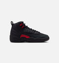 Air Jordan 12 Retro Bloodline Grade School 生活方式运动鞋 - 黑色大学红