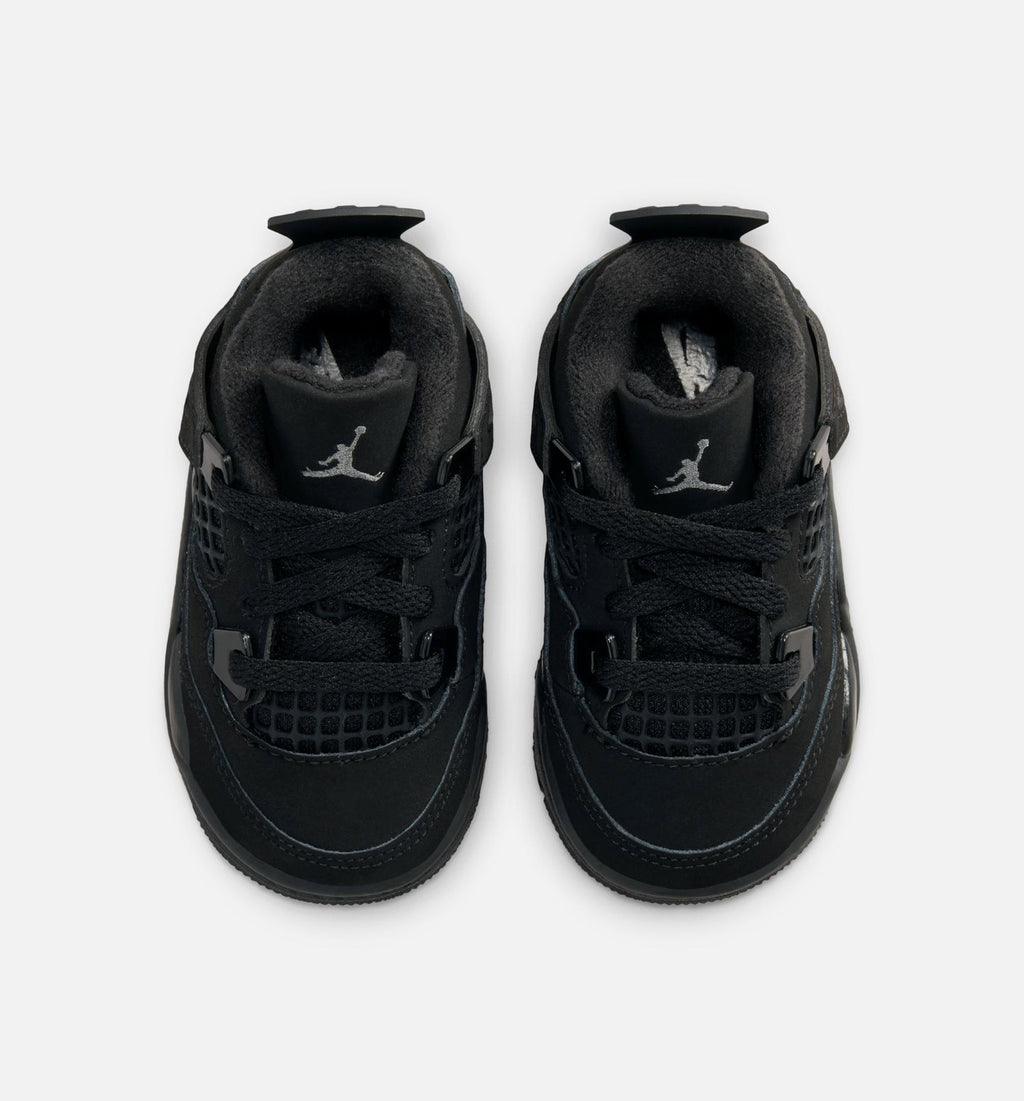 Air Jordan 4 Retro Black Cat 婴幼儿运动鞋 | 全黑/淡石墨配色