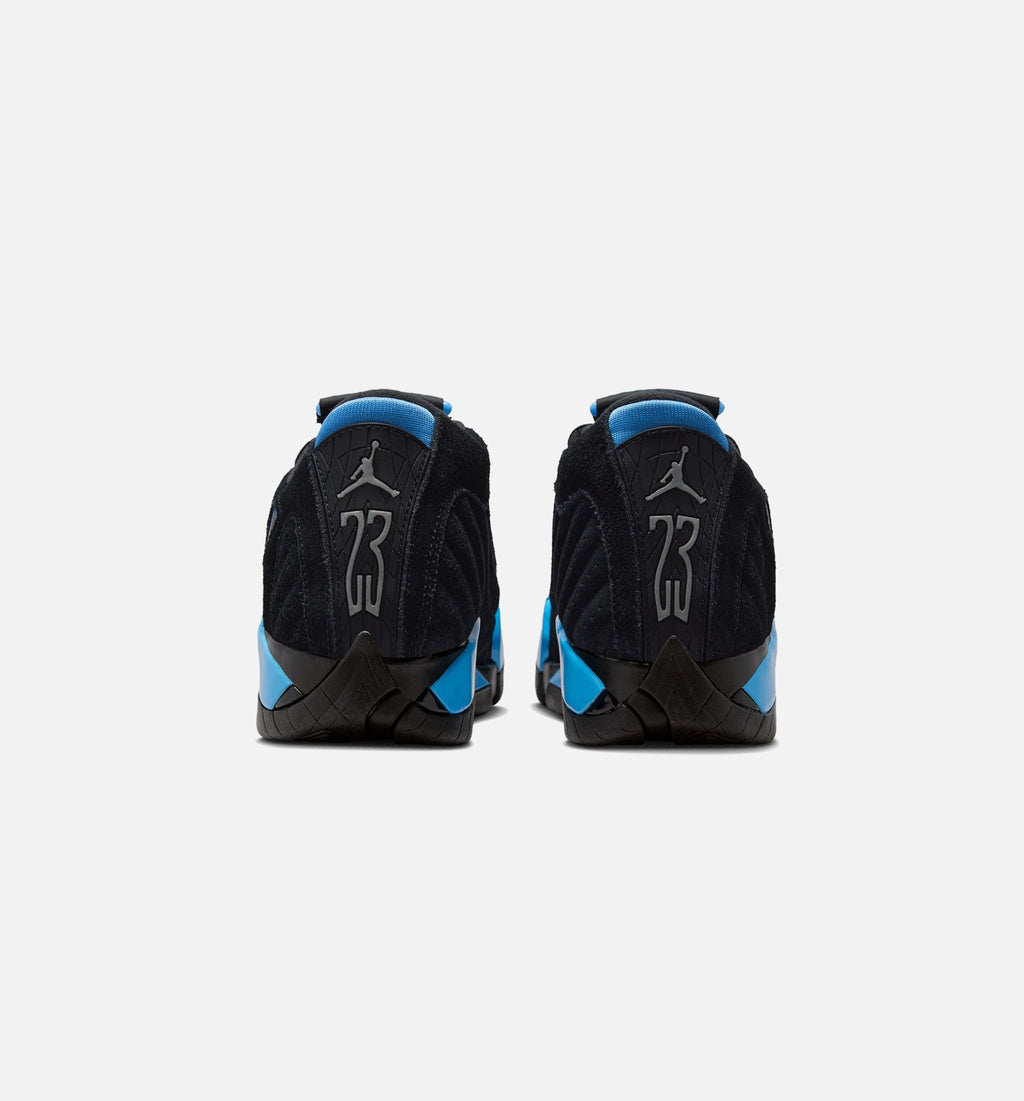 Air Jordan 14 Retro Grade School 生活方式运动鞋 - 黑色白色大学蓝
