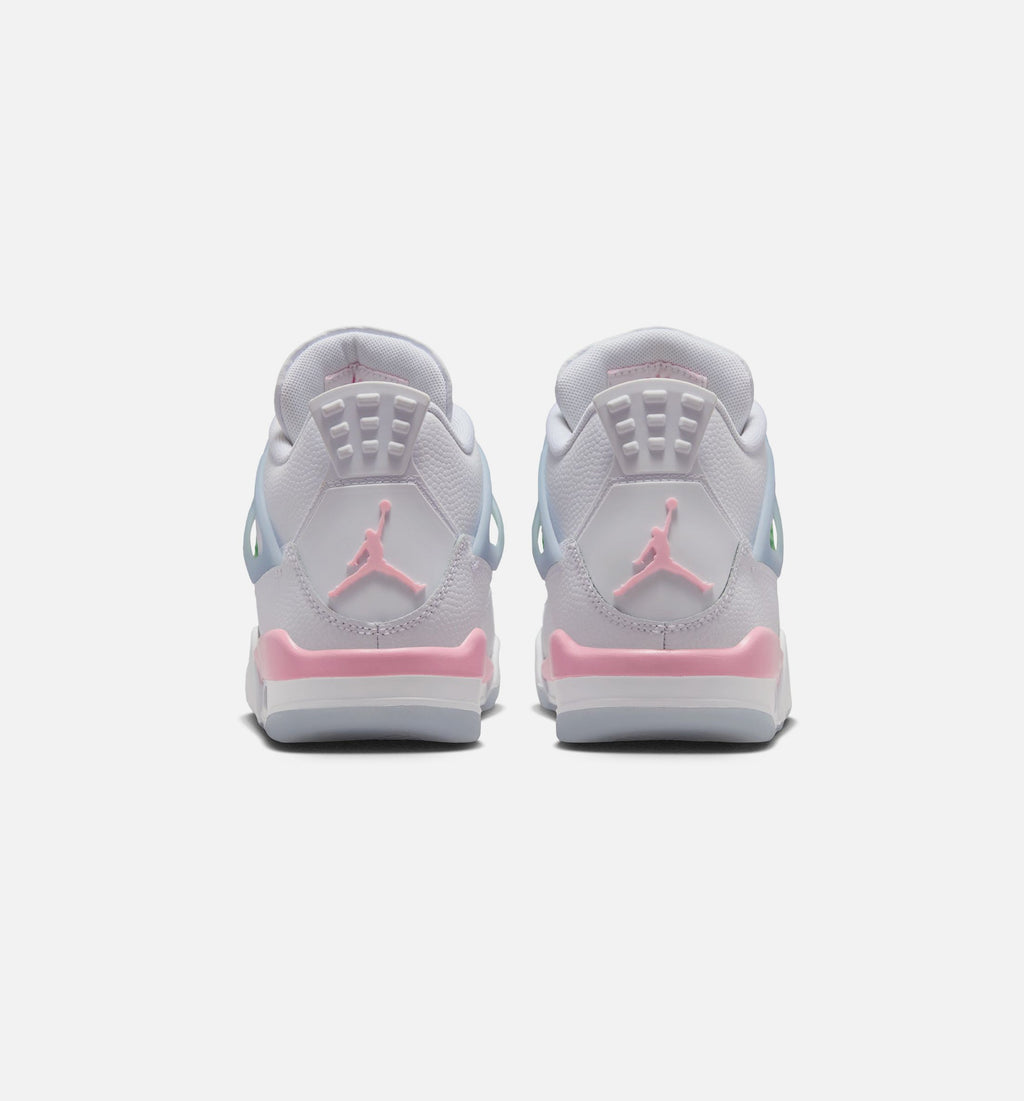 Air Jordan 4 Retro Medium Soft Pink 大童运动鞋 | 白/柔粉/淡蓝配色