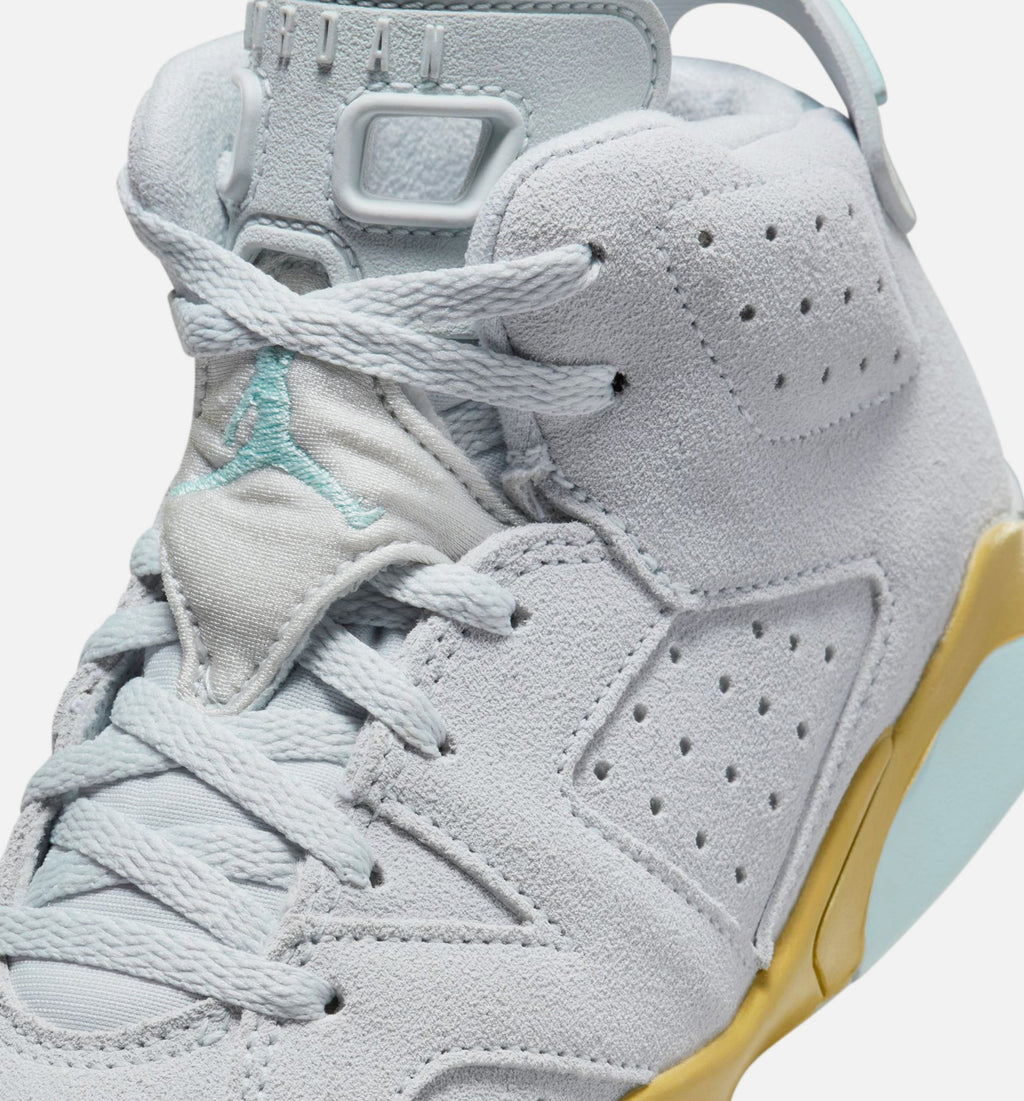 Air Jordan 6 Retro Pearl 小幼儿运动鞋 | 纯铂/冰河蓝/金属金配色