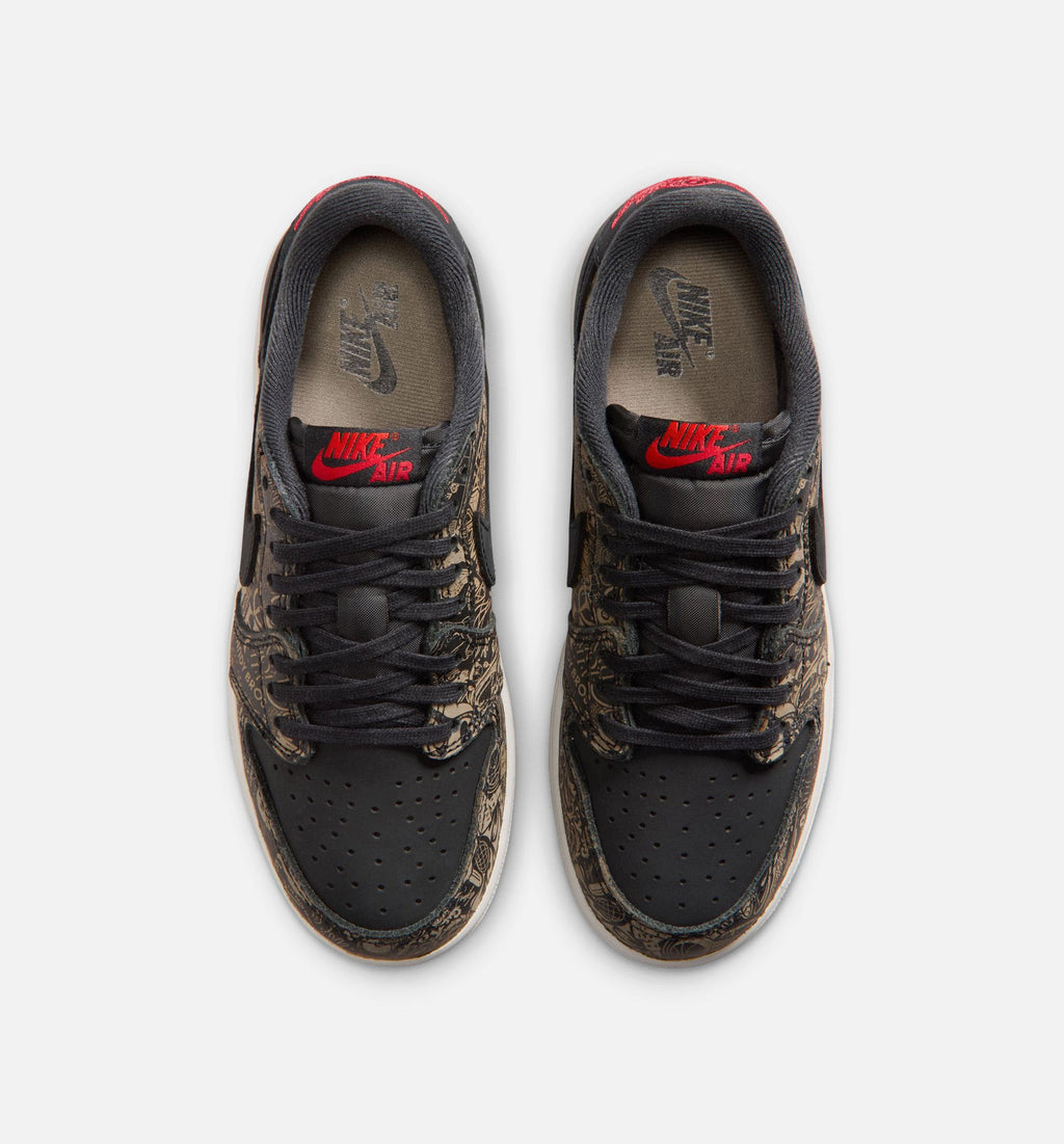 Air Jordan 1 Retro Low OG Laser Black And Varsity Red 大童低帮运动鞋 | 黑/全成红/白配色