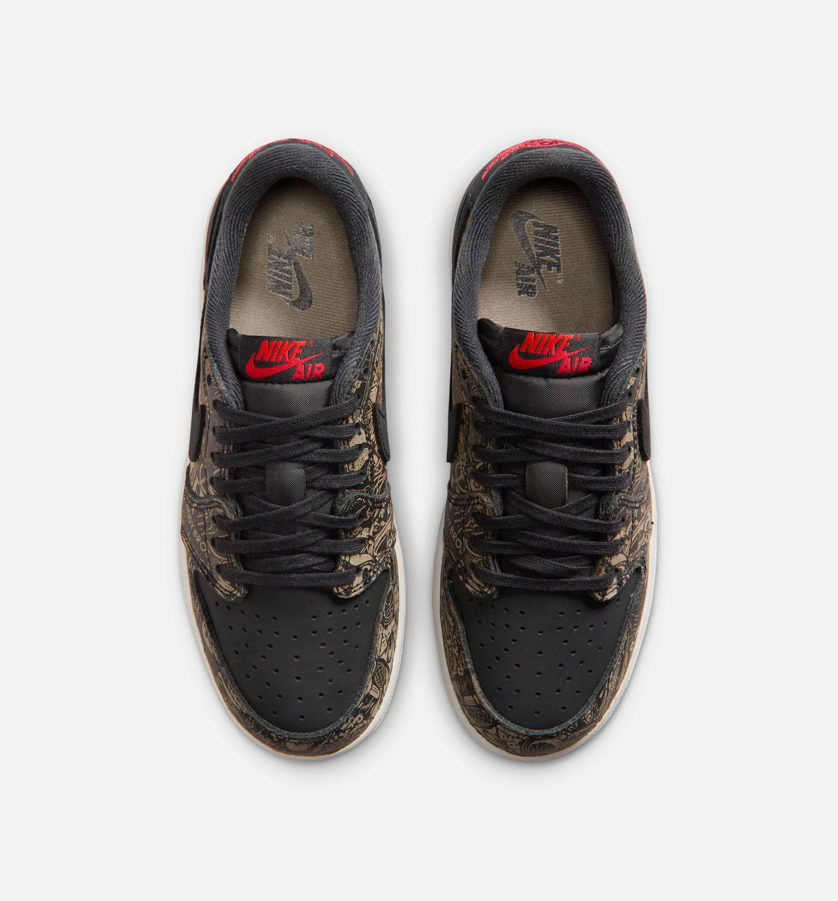 Air Jordan 1 Retro Low OG Laser Black And Varsity Red 大童低帮运动鞋 | 黑/全成红/白配色