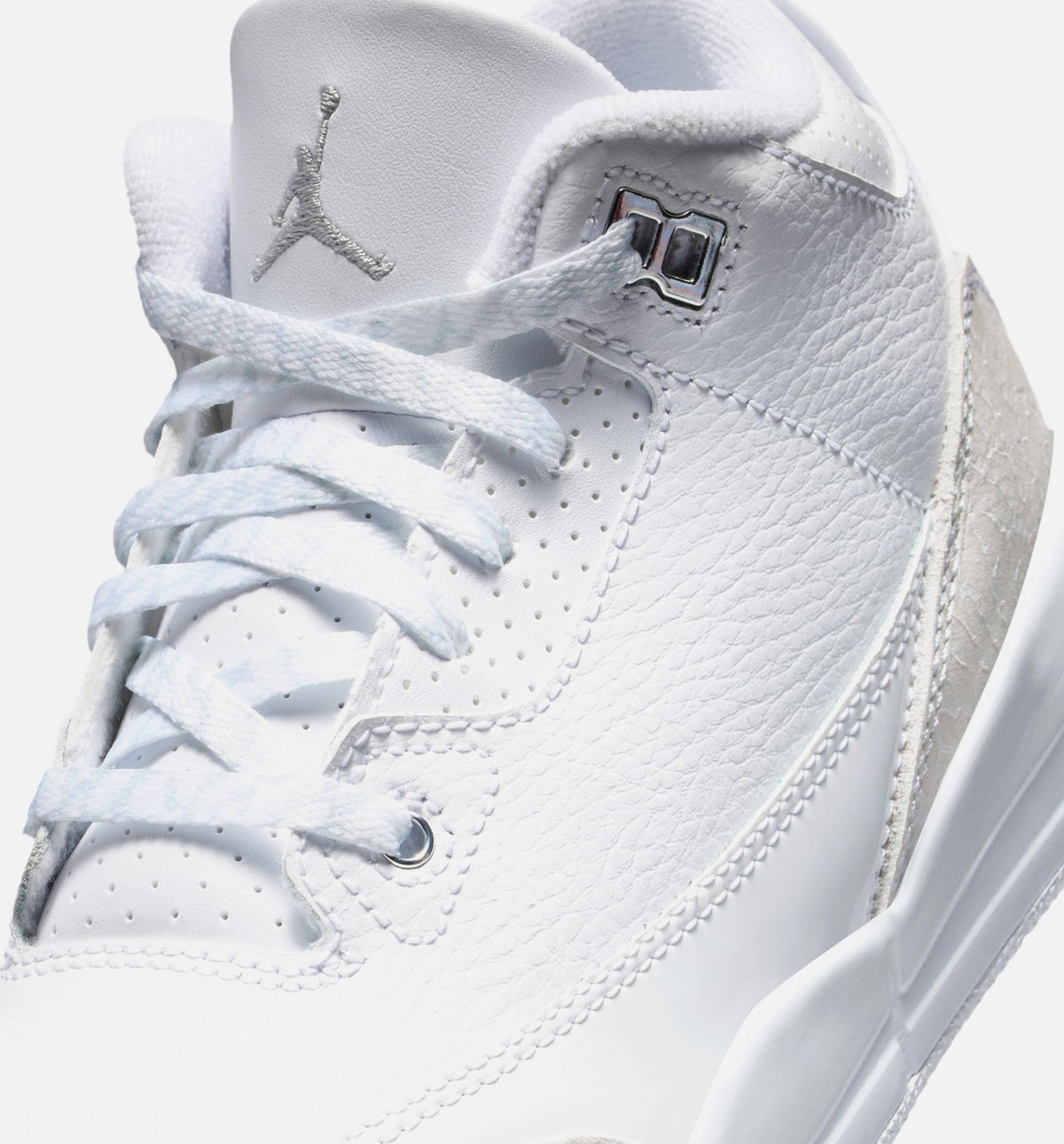 Air Jordan 3 Retro White And Silver 小幼儿运动鞋 | 白/金属银配色