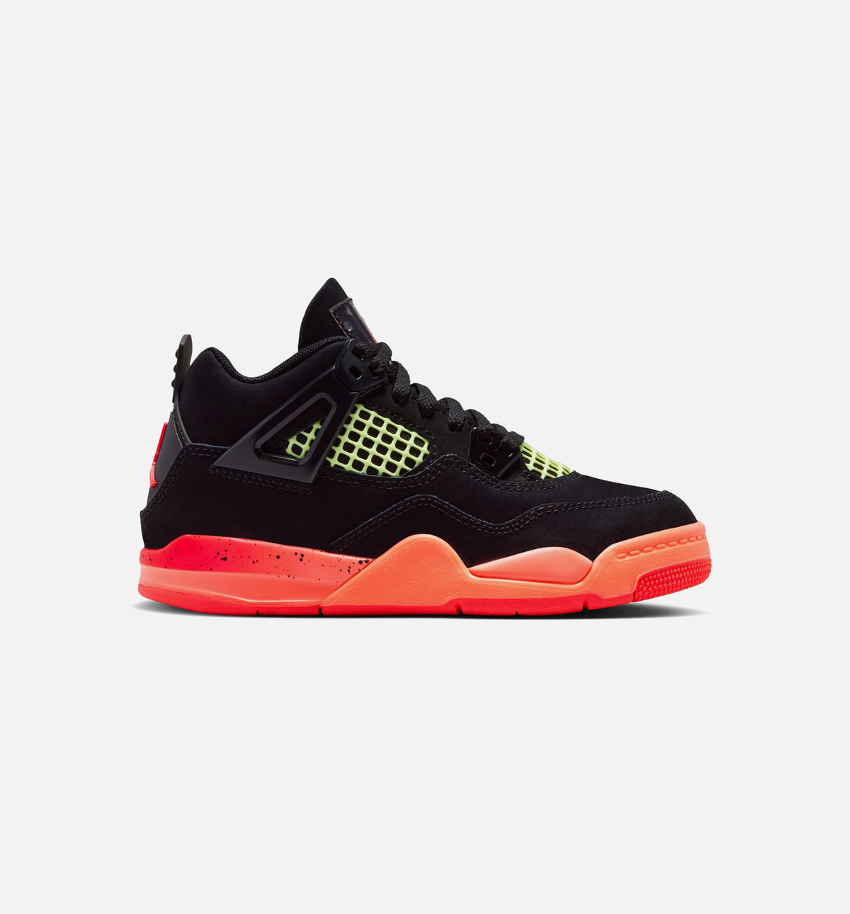 Air Jordan 4 Retro Black Infrared 23 小幼儿运动鞋 | 黑/红外线23/亮芒果配色