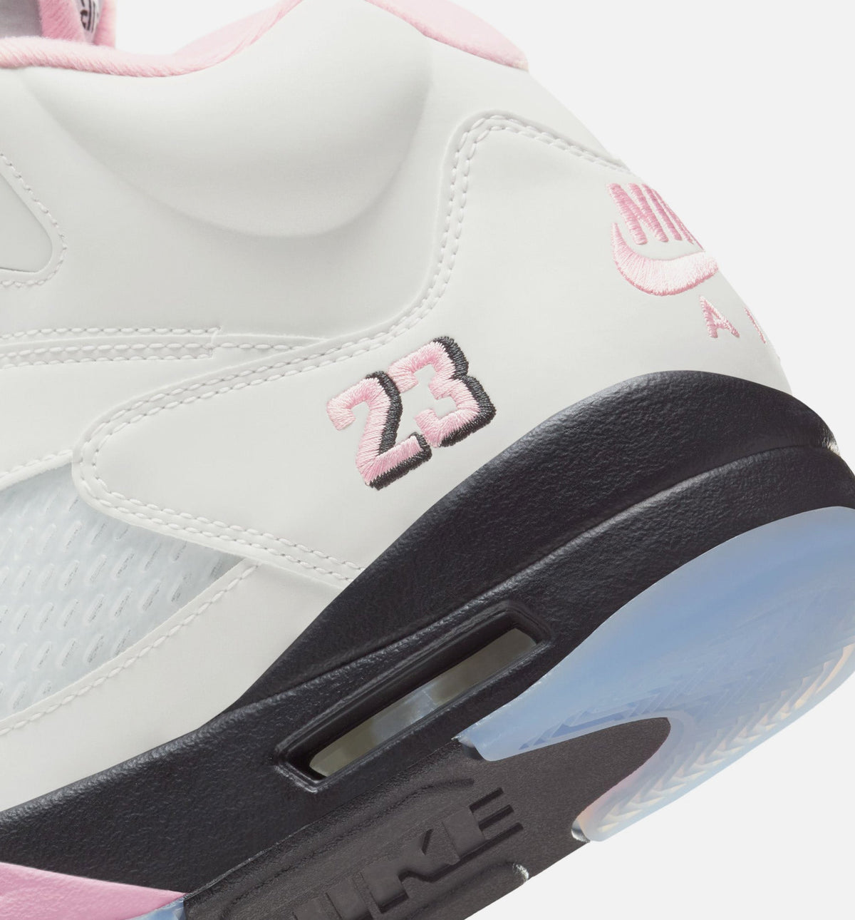 Air Jordan 5 Retro Medium Soft Pink 男款运动鞋 | 白/柔粉/黑配色