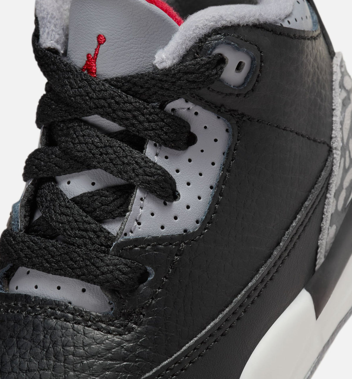 Air Jordan 3 Retro Black Cement 婴幼儿运动鞋 | 黑/火红/水泥灰/白配色