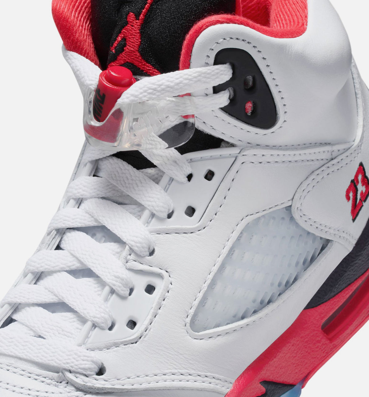 Air Jordan 5 Retro Fire Red 大童运动鞋 | 白/火红/黑配色