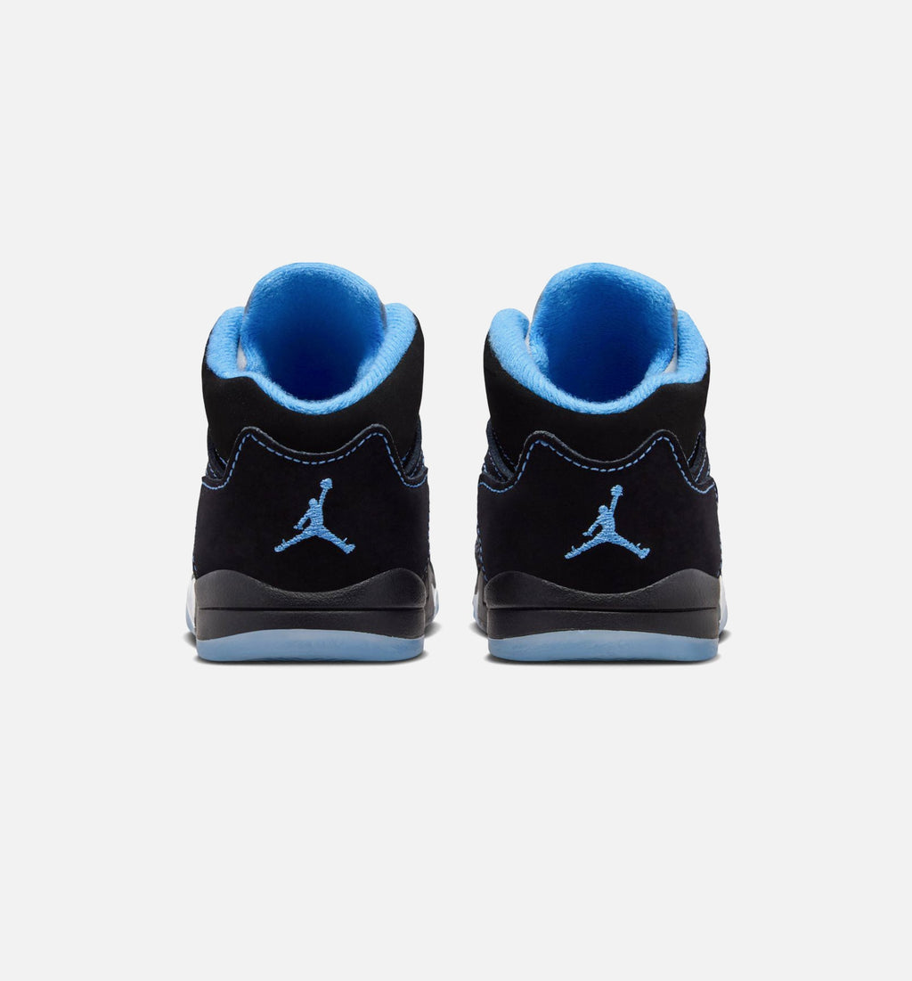 Air Jordan 5 Retro Black Carolina 婴幼儿运动鞋 | 黑/大学蓝/白配色