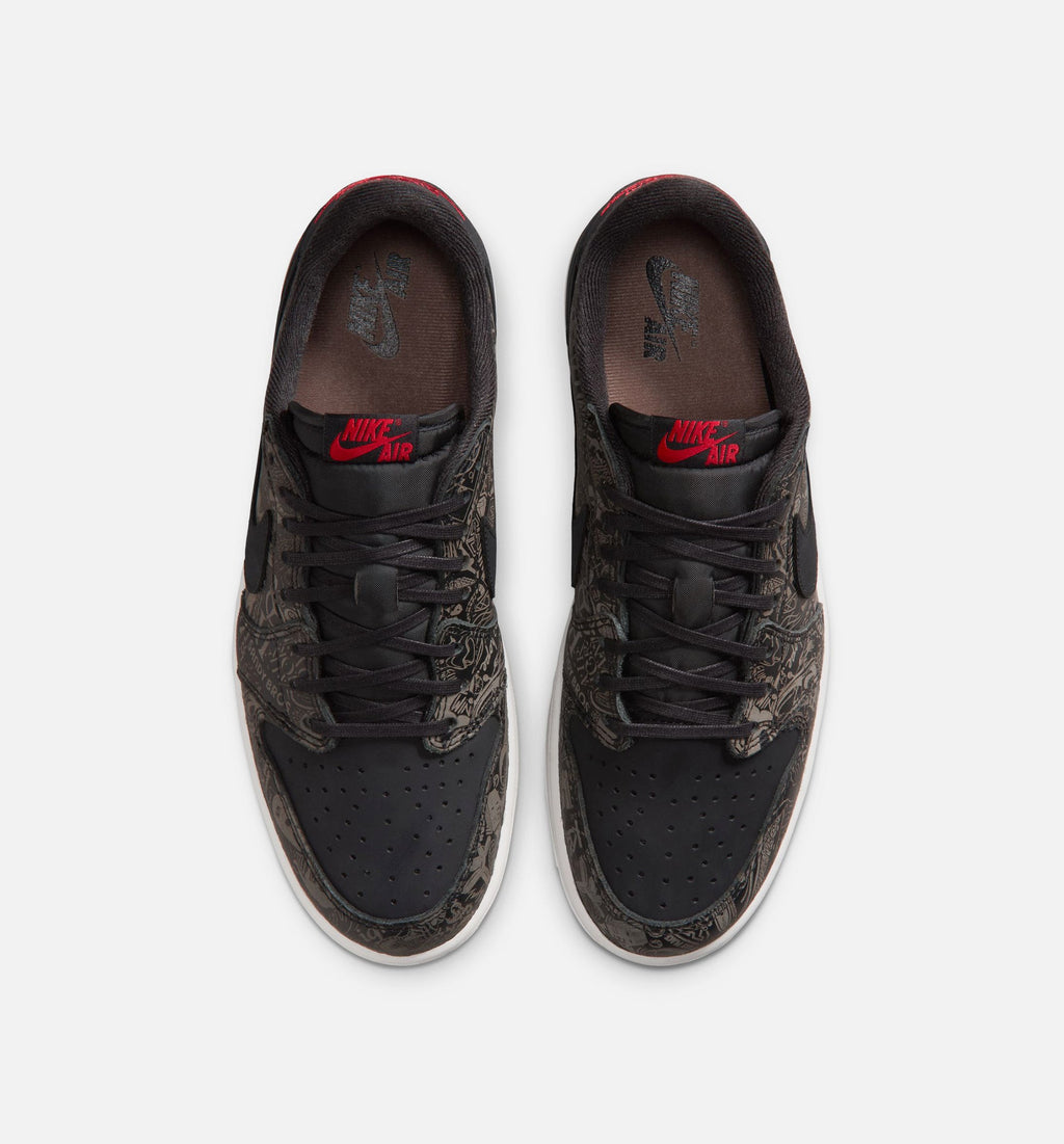 Air Jordan 1 Retro Low OG Laser Black And Varsity Red 男款低帮运动鞋 | 黑/全成红/白配色