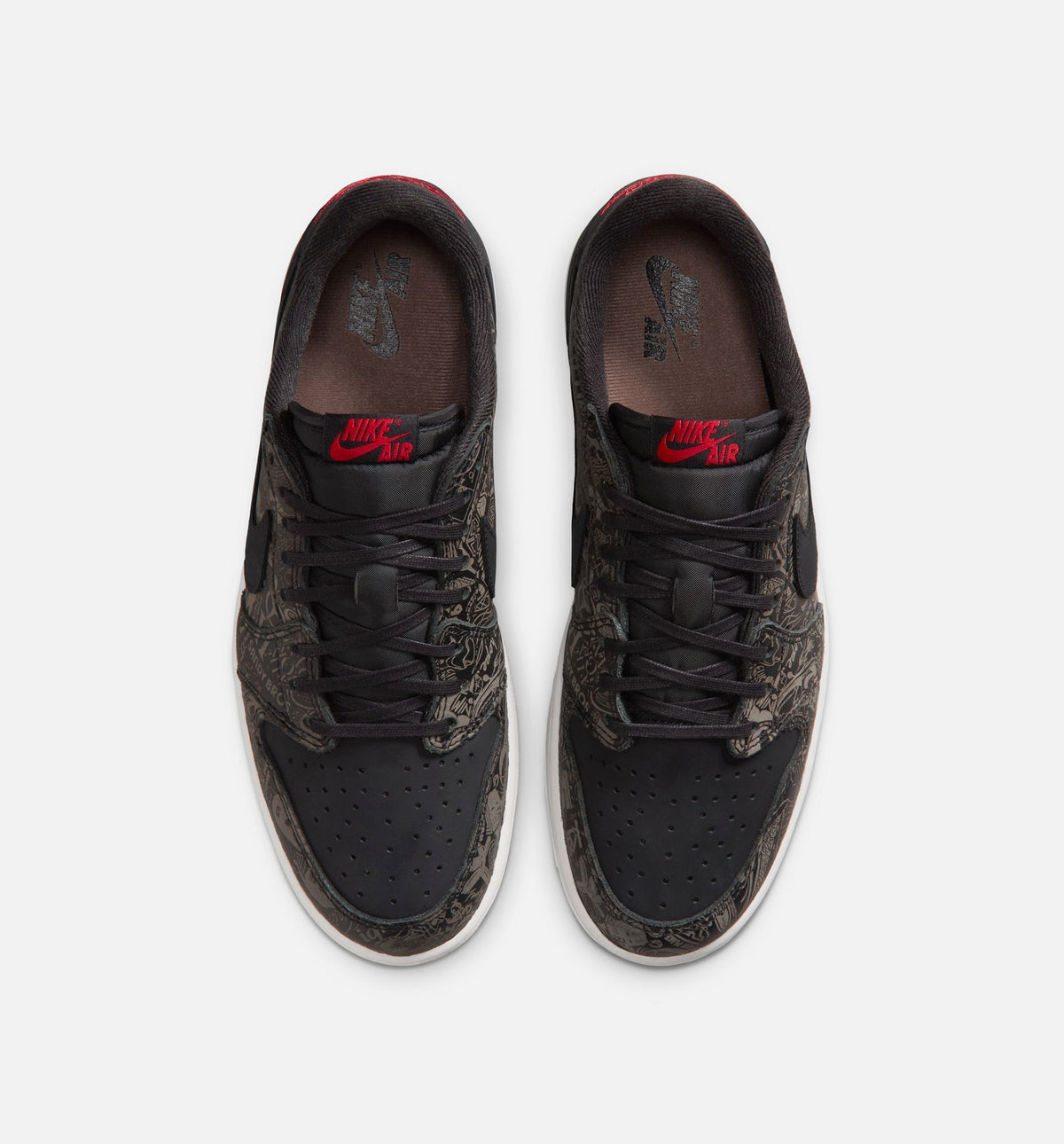 Air Jordan 1 Retro Low OG Laser Black And Varsity Red 男款低帮运动鞋 | 黑/全成红/白配色