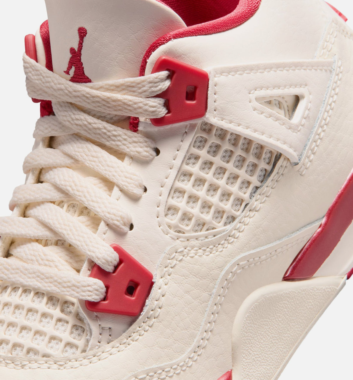 Air Jordan 4 Retro Valentine's Day 小幼儿运动鞋 | 淡象牙/山茨红/深红配色