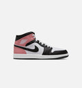 Air Jordan 1 Mid 男款生活方式运动鞋 - 白色锈粉色黑色