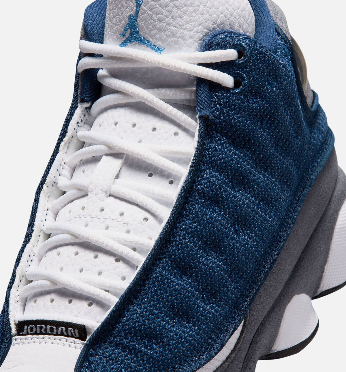 Air Jordan 13 Retro 海军蓝 Grade School 生活方式运动鞋 - 深蓞大学蓝燧石灰白色