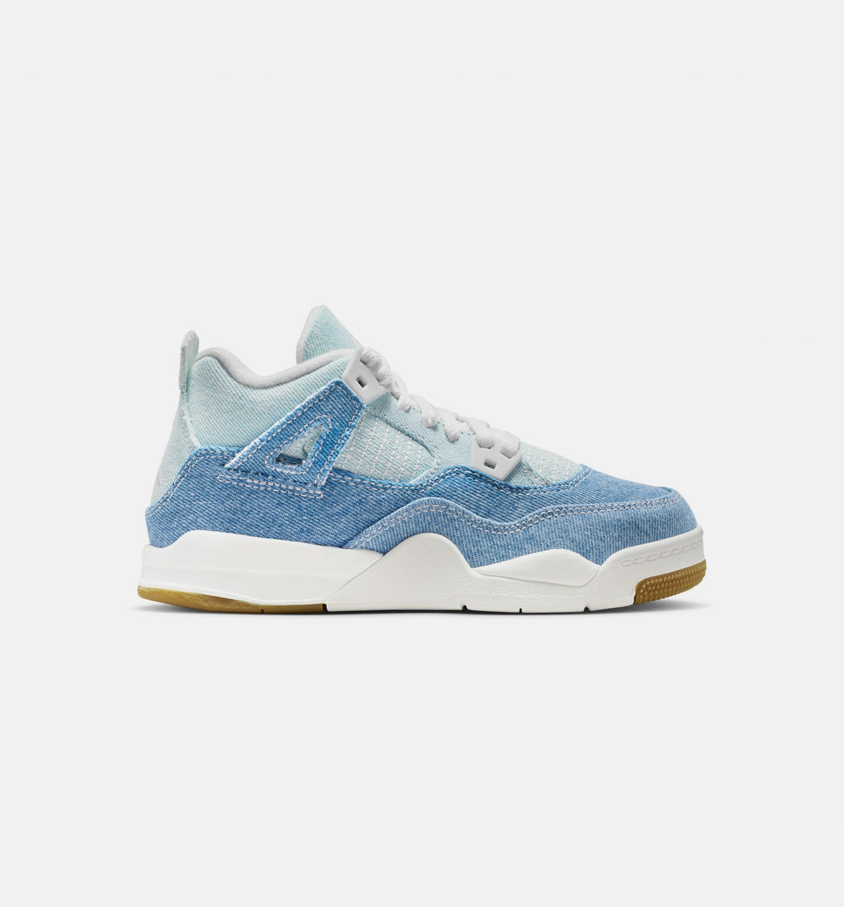 Air Jordan 4 Retro Worn Blue 小幼儿运动鞋 | 帆白/旧蓝/金属金配色