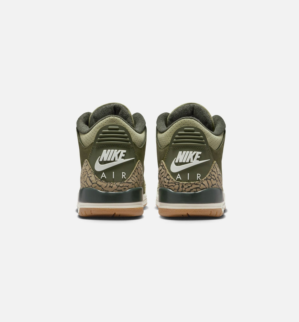 Air Jordan 3 Retro Medium Olive 大童运动鞋 | 中性橄榄/川续木/帆白配色
