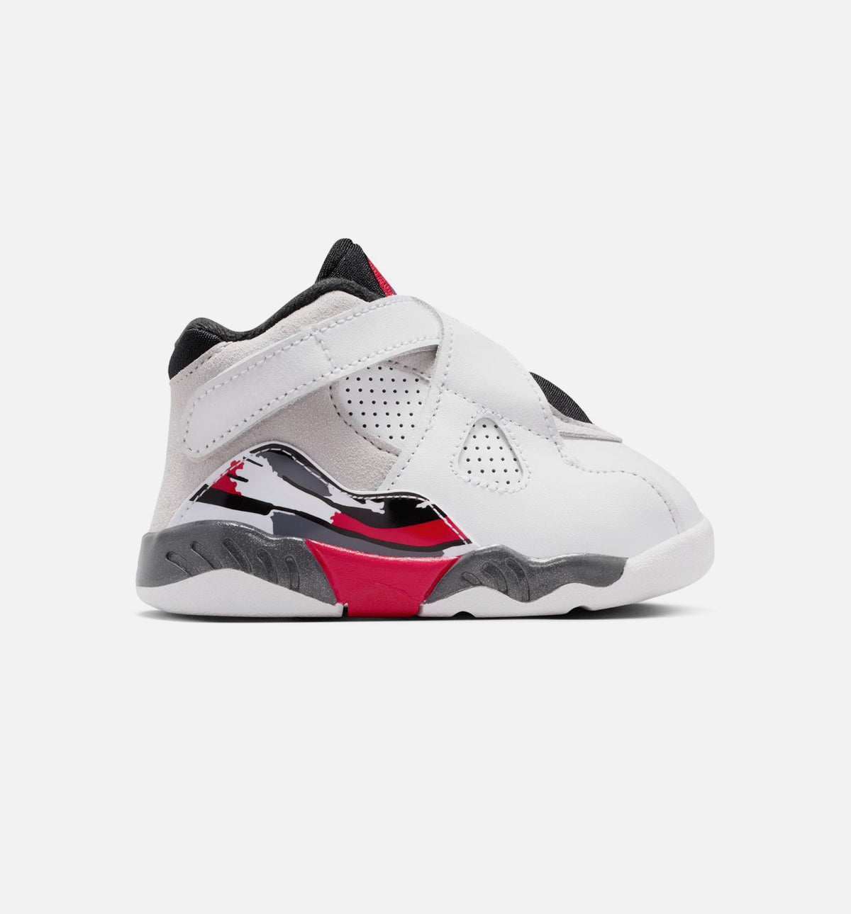 Air Jordan 8 Retro 婴幼儿生活方式运动鞋 - 白色黑色红色