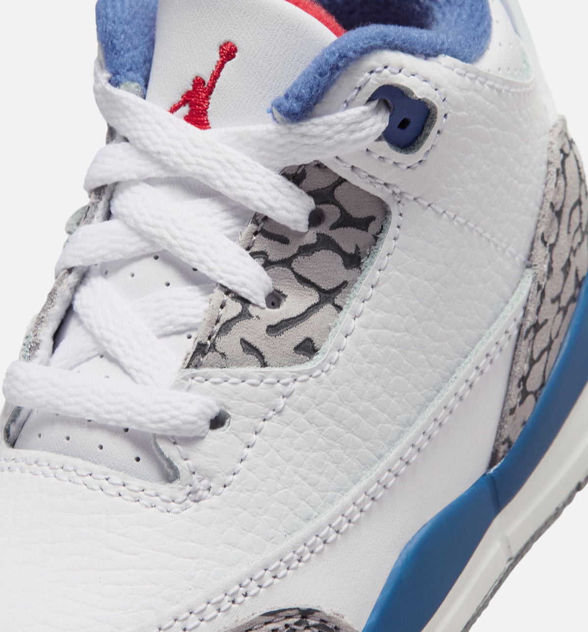 Air Jordan 3 Retro OG True Blue 婴幼儿运动鞋 | 白/火红/真蓝配色
