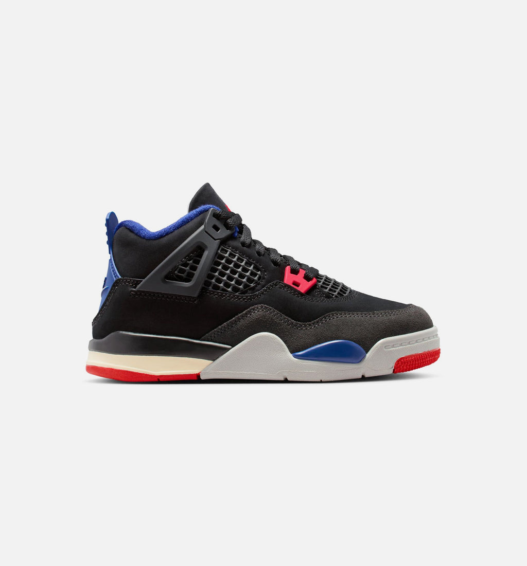 Air Jordan 4 Retro Rare Air 小幼儿运动鞋 | 黑/火红/深皇蓝配色