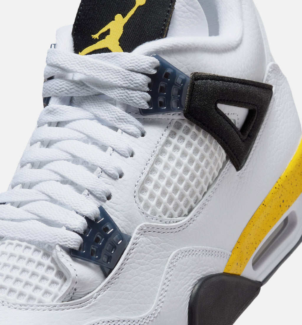 Air Jordan 4 Retro Rare Air Tour Yellow 男款运动鞋 | 白/深蓝灰/黑/巡回黄配色