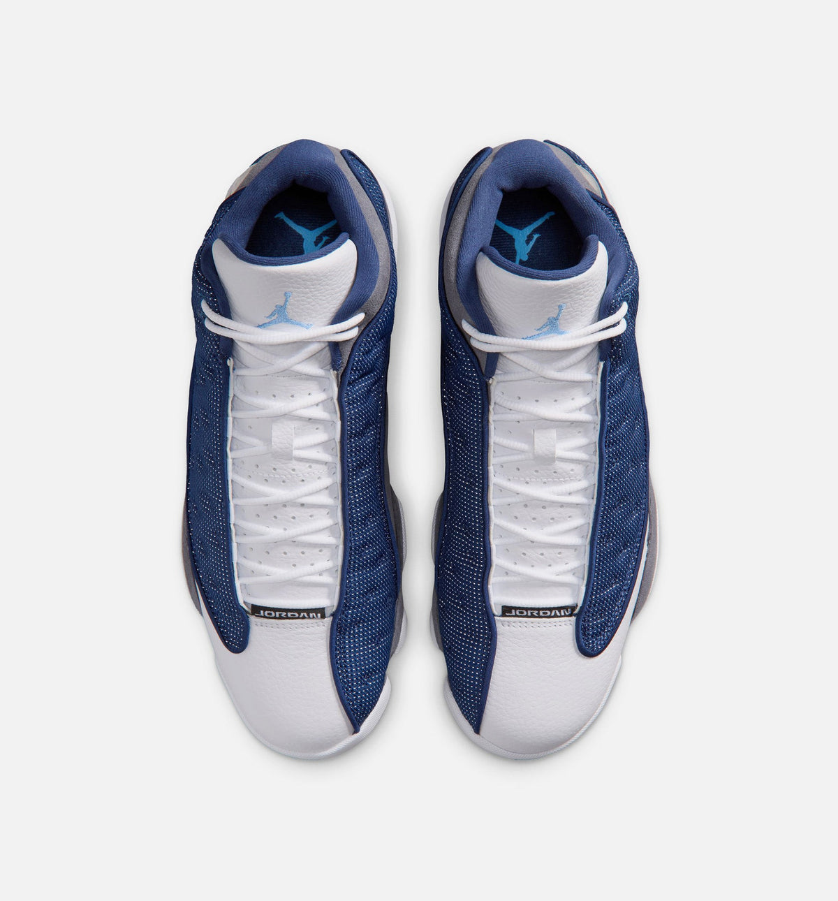 Air Jordan 13 Retro 海军蓝 男款生活方式运动鞋 - 深蓞大学蓝燧石灰白色