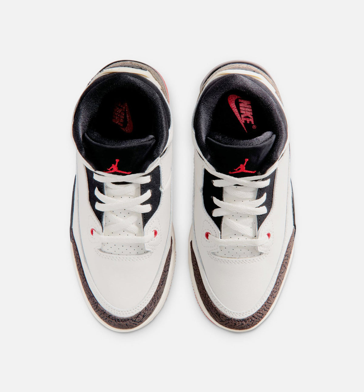 Air Jordan 3 Retro Sail and University Red 小幼儿运动鞋 | 帆白/黑/大学红/淡象牙配色