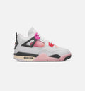 Air Jordan 4 Retro Comic 大童运动鞋 | 白/火粉/烟灰配色