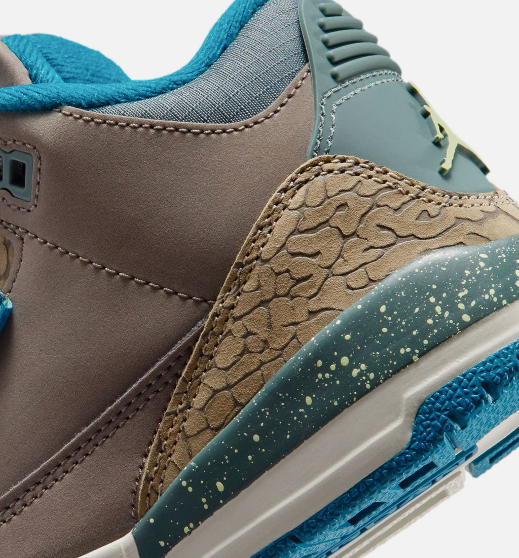 Air Jordan 3 Retro Olive Grey 小幼儿运动鞋 | 榄榄灰/深渊绿/卡奇/海玻璃配色