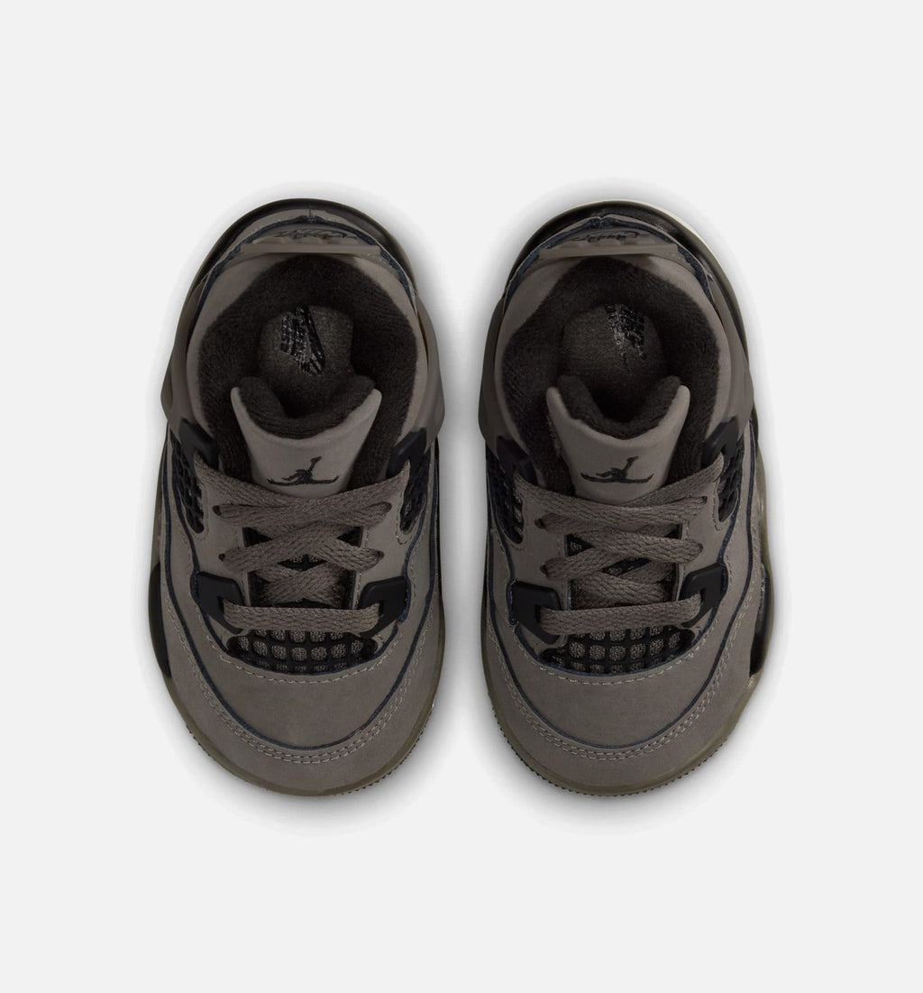 Air Jordan 4 Retro Cave Stone And Black 婴幼儿运动鞋 | 洞石/黑/月粒配色