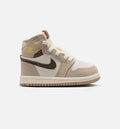 Air Jordan 1 Retro High OG 婴幼儿生活方式运动鞋 - 卡奈色温暖大地色调