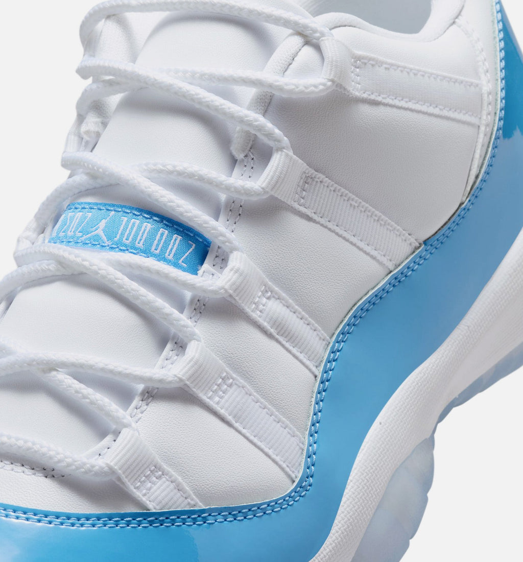 Air Jordan 11 Retro Low 男款生活方式运动鞋 - 白色大学蓝黑色