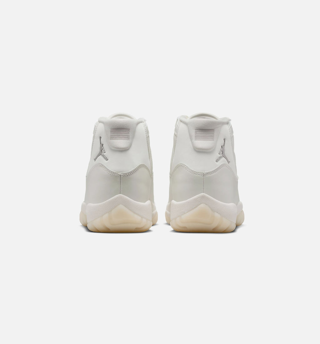 Air Jordan 11 Retro Pearl 女款生活方式运动鞋 - 帆布白珍珠灰白色银色
