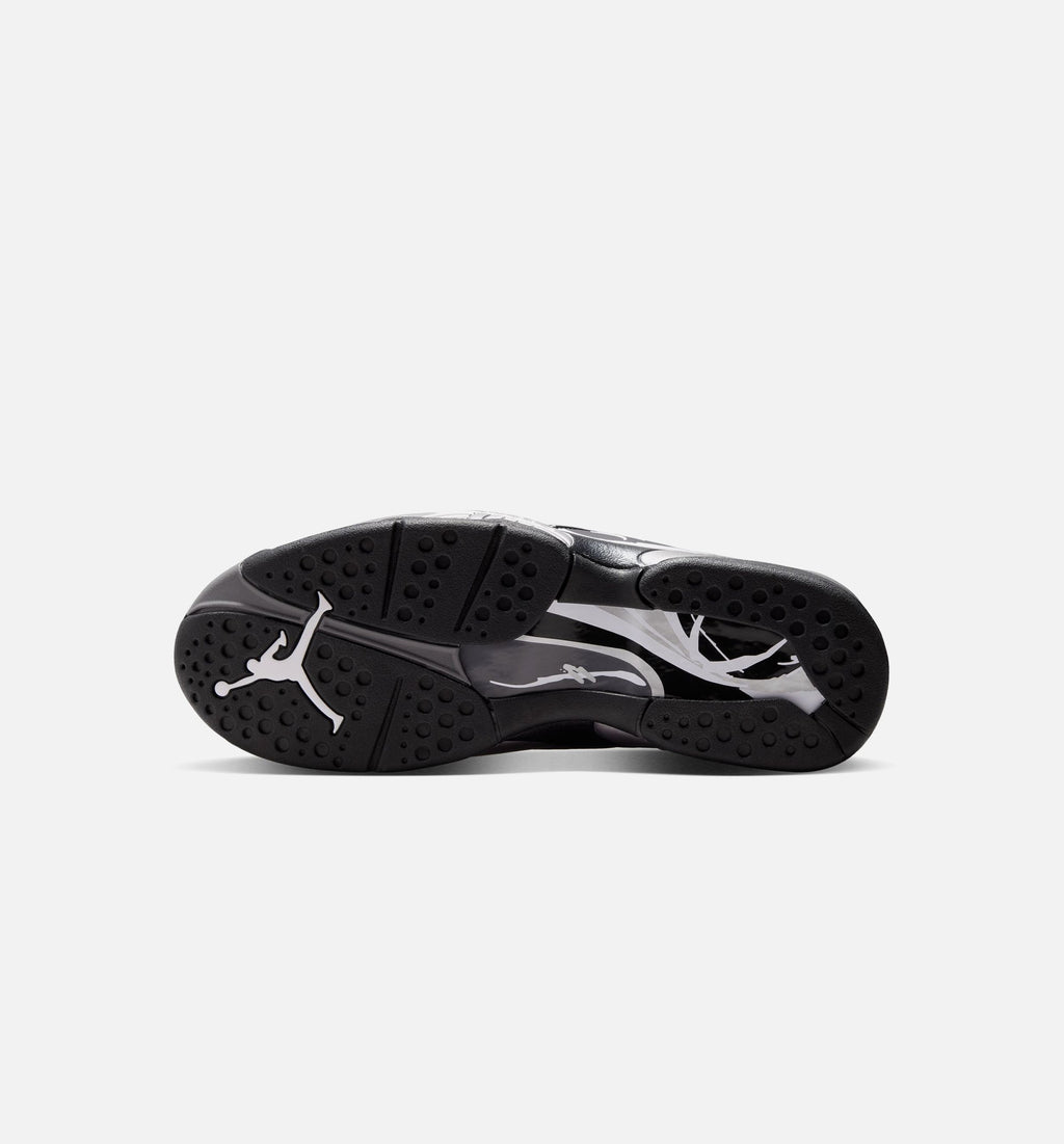 Air Jordan 8 Retro Chrome 男款生活方式运动鞋 - 黑色白色浅石墨灰