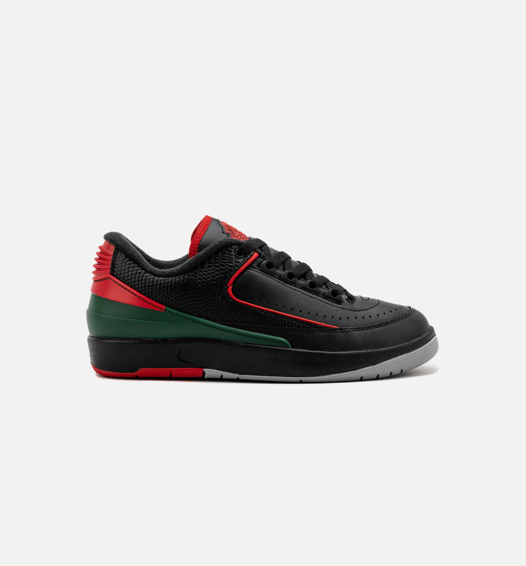 Air Jordan 2 Retro Low Christmas 大童低帮运动鞋 | 黑/火红/水泥灰配色