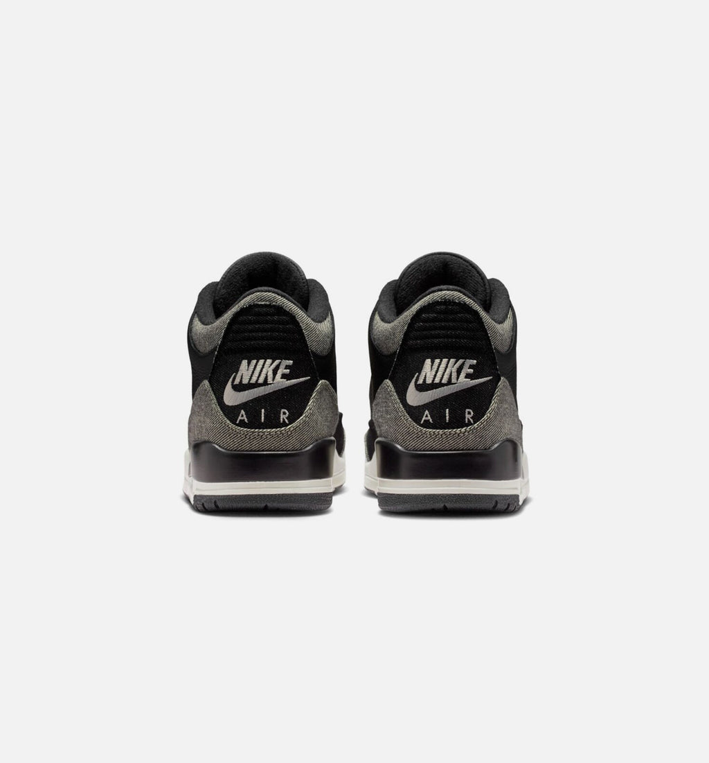 Air Jordan 3 x Levi's Black and White 男款运动鞋 | 牝布/黑/体育红配色