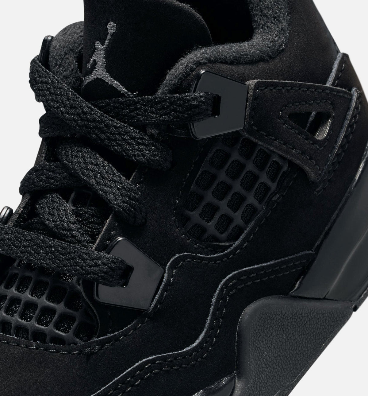 Air Jordan 4 Retro Black Cat 婴幼儿运动鞋 | 全黑/淡石墨配色
