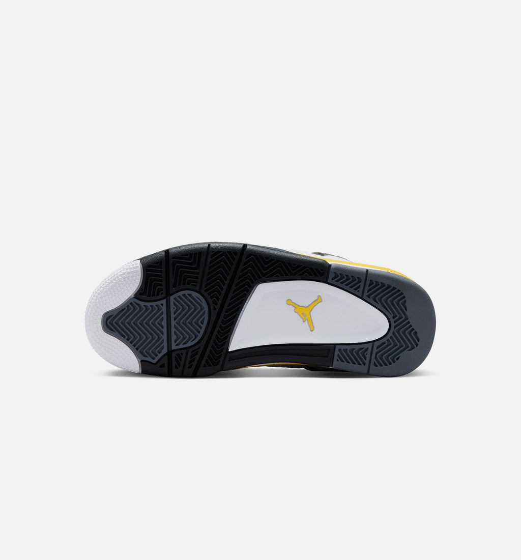 Air Jordan 4 Retro Rare Air Tour Yellow 大童运动鞋 | 白/深蓝灰/黑/巡回黄配色