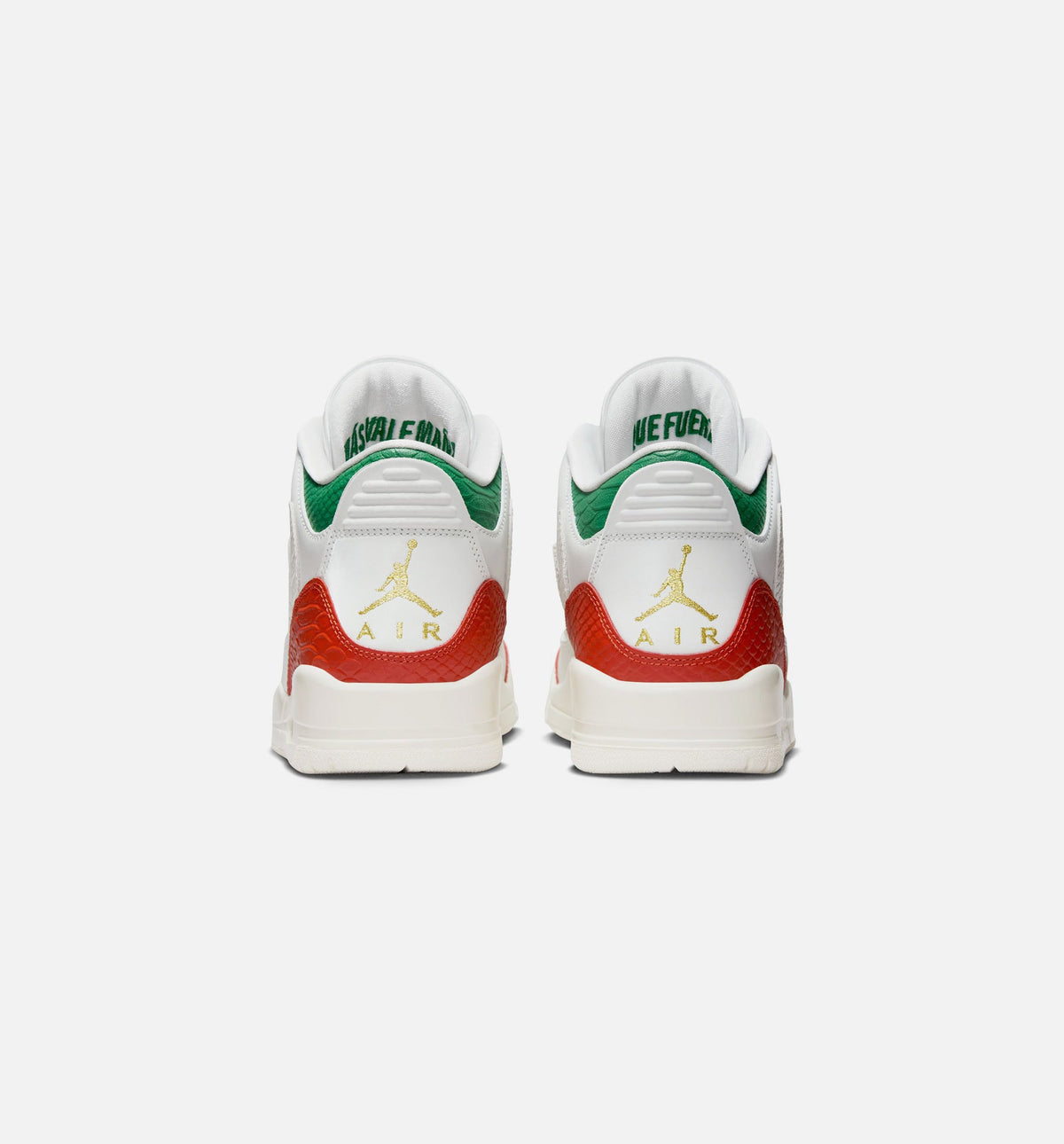 Air Jordan 3 Retro El Vuelo 男款运动鞋 | 白/松绿/龙红/金配色